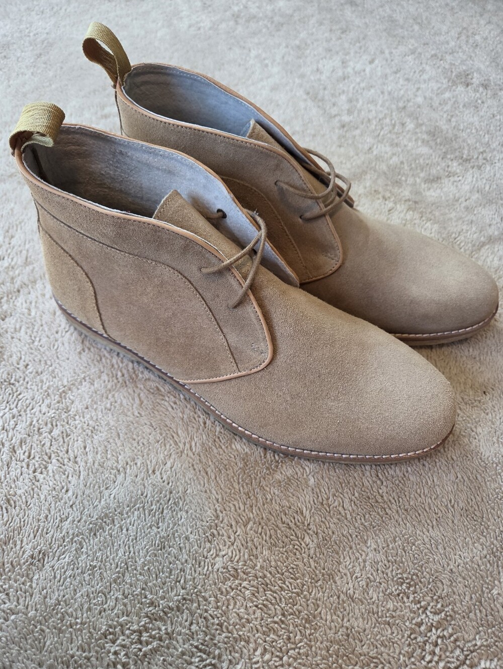 Topman Men's Light Tan Suede Chukka Boots